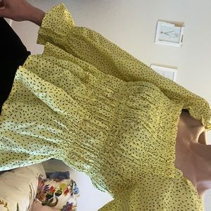 NWT Who What Wear - smocked tiered blouse